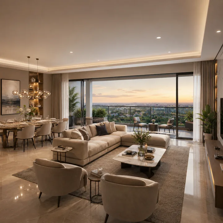 Shriram Sarjapur Road — Indicative living and dining interior